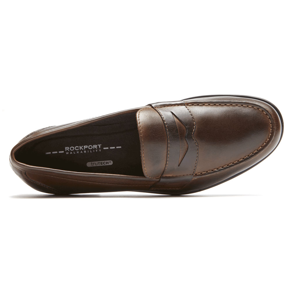 Mocassins Rockport Homem Marrom Escuro - Classic Penny - 76894EPJZ